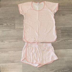 Pink and White LAKE Pajama Set